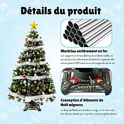 Support d'arbre de Noël Ventray avec réservoir d'eau,base d'arbre en fonte pour arbre artificiel/réel,support d'arbre robuste 34x34x10cm,motif de Noël pas cher