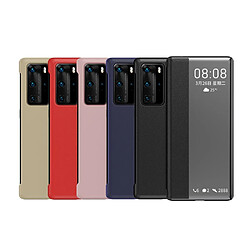 Etui en PU retourner avec fenêtre de visualisation noir pour votre Huawei P40 Pro