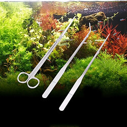 Wewoo 3 PCS En Acier Inoxydable Ciseaux, Pince à Épiler et Clip, Arbre Plantes D'herbe Miniatures Aquarium Fish Tank Paysage Garniture Outils