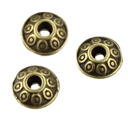 Acheter 100Pcs UFO Style Spacer Perles Accessoires DIY Bijoux Making Antique En Laiton