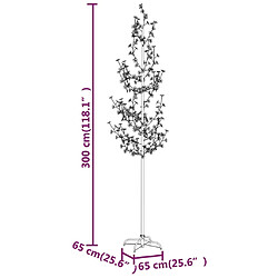 vidaXL Arbre à LED fleur de cerisier 368 LED Blanc chaud 300 cm pas cher