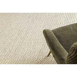 RUGSX Tapis en laine TAHAR 99004B crème - TISSÉ MAIN boucle, uniforme 200x290 cm pas cher