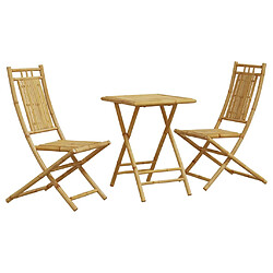 vidaXL Ensemble de bistro 3 pcs bambou