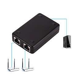 Universal 2 dans 1 boîte de commutation de réseau de sortie 2 ports RJ45 CAT6 hub LAN Ethernet câble réseau distributeur connecteur adaptateur pas cher