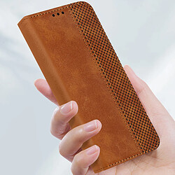 Acheter Avizar Étui pour Fairphone 5 Clapet Portefeuille Motif Damier Collection Geo Marron