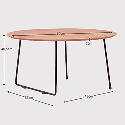 Nest Dream Table basse ronde en bois de chêne (80cm) - Modin pas cher