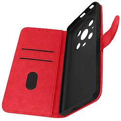 Avizar Housse Honor Magic4 Pro Clapet Portefeuille Fonction Support Vidéo Rouge