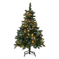 Beliani Sapin de Noël pré-allumé PALOMAR 120 cm Vert foncé