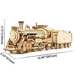 Avis ROBOTIME Maquette en bois Steam express ROKR