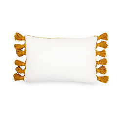 Avis ICONIK INTERIOR Coussin de style boho Bali - Housse et Rembourrage inclus - Delia Jaune