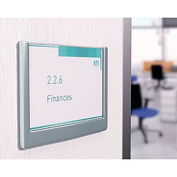 Plaque murale 17,5 x 23,5 cm Click Sign Durable grise.