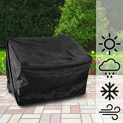 Decoshop26 Housse de protection bâche couverture pour banc de jardin de 120 cm en tissu noir 10_0002919 pas cher