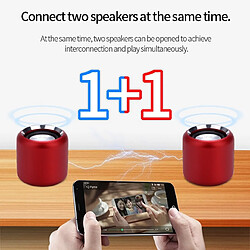 Avis Universal Mini haut-parleur Bluetooth rouge, subwoofer portable, boîte à musique, haut-parleur TWS(Rouge)