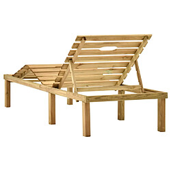 Acheter Helloshop26 Transat chaise longue bain de soleil lit de jardin terrasse meuble d'extérieur bois de pin imprégné 02_0012710