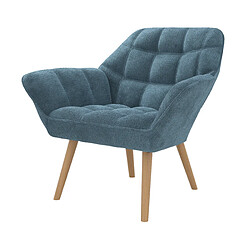 Rendez Vous Deco Fauteuil Simba en tissu bleu