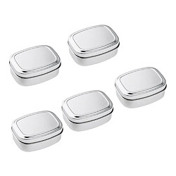 5pcs 60ml Pot Vide en Aluminium Récipient Cosmétique avec Couvercle pour Échantillon de Crèmes Stockage de Maquillag