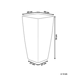 Avis Beliani Cache-pot blanc 40 x 40 x 76 cm MODI