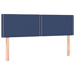 Maison Chic Lot de 2 Têtes de lit design Bleu pour chambre - Décoration de lit 72x5x78/88 cm Tissu -MN87933