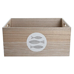 Acheter Boîte Décorative DKD Home Decor 50 x 40 x 22,5 cm Spirales Bois MDF méditerranéen