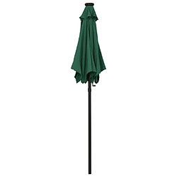 Helloshop26 Parasol avec lumières led vert 200 x 211 cm aluminium 02_0008096