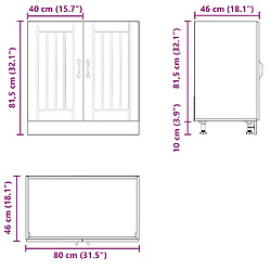 vidaXL Meuble de base de lavabo Lucca vieux bois bois d'ingénierie pas cher