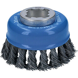 BOSCH Brosse boisseau à fils torsadés X-LOCK 75mm - Heavy for Metal (75 mm - 0.35 mm)