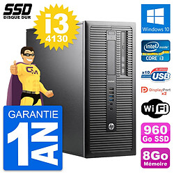 PC Tour HP ProDesk 600 G1 Intel Core i3-4130 RAM 8Go SSD 960Go Windows 10 Wifi - Occasion