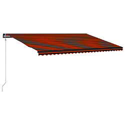 vidaXL Auvent rétractable automatique 600x300 cm Orange et marron