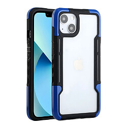 Coque en TPU + acrylique antichute, hybride noir/bleu pour votre Apple iPhone 13 6.1 pouces