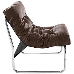 Acheter Alterego Fauteuil lounge 'LOFT' brun