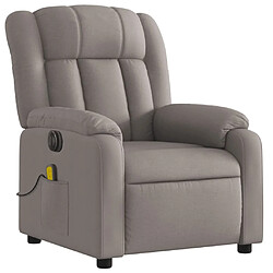 Avis Maison Chic Fauteuil Relax pour salon, Fauteuil inclinable de massage électrique Taupe Tissu -GKD90977