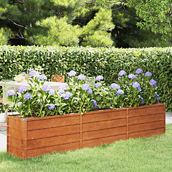 Maison Chic Jardinière,Lit surélevé de jardin - Bac à fleurs - pot de fleur rouillé 240x40x45 cm acier corten -GKD33404