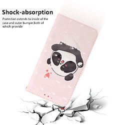 Wewoo Coque Fashion Etui en cuir à rabat avec dessin couleur 3D et fentes pour cartes et porte-cartes Huawei P30 Lite Love Panda pas cher