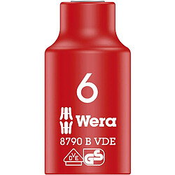 Wera 05004950001 Douille Zyklop Isolée, Rouge, 6