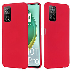 Coque en silicone liquide super mince rouge pour votre Xiaomi Mi 10T 5G/Mi 10T Pro 5G