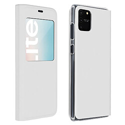 Avizar Étui Samsung Galaxy S10 Lite Fenêtre d'affichage Protection Intégrale Blanc