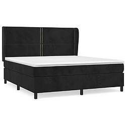 Maison Chic Lit Adulte - Lit simple Lit à sommier tapissier avec matelas moelleux - Meuble de Chambre - Noir 180x200 cm Velours -MN48562