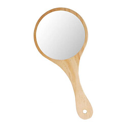 Acheter Miroir de vanité de main en bois portatif avec poignée pour le bois de voyage à la maison