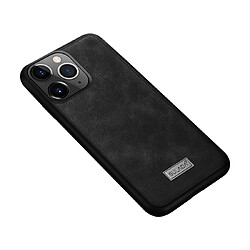 Wewoo Coque Rigide Pour iPhone 11 Pro antichoc TPU + étui de protection en cuir fait à la main noir