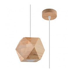 Luminaire Center Suspension Woody Spherical Bois Bois naturel 1 ampoule 120cm