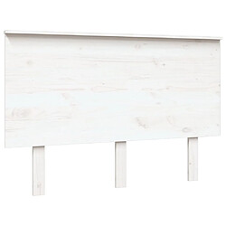 Maison Chic Tête de lit scandinave,Meuble de chambre Blanc 124x6x82,5 cm Bois massif de pin -MN55629