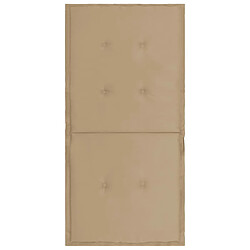 Decoshop26 lot de 2 coussins de chaise de jardin 100% polyester beige 100 x 50 x 3 cm DEC021692 pas cher