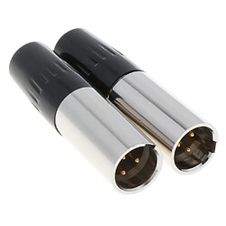 Acheter Lot de 2 XLR Mâle 4 Broches à 5 mm l'adaptateur Audio