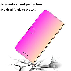 Acheter Wewoo Housse Coque Etui à rabat horizontal en surface miroir avec pour Sony Xperia 20 et logements cartesportefeuille et lanière dégradé de couleur