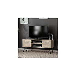 Avis HOMEMANIA Meuble TV Almira Moderne - avec Portes, Étagères - pour Salon - Noir en Bois, 120 x 35 x 50 cm