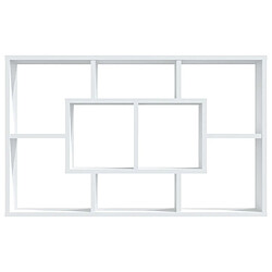 Acheter vidaXL Étagère murale Blanc brillant 85x16x52,5 cm Bois d'ingénierie