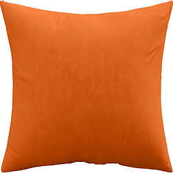 ICONIK INTERIOR Coussin carré en velours (45x45 CM) coussin + rembourrage - Mesmal Orange