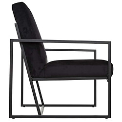 Pegane Fauteuil en bois et polyester coloris noir - Longueur 63 x Profondeur 75 x Hauteur 84 cm