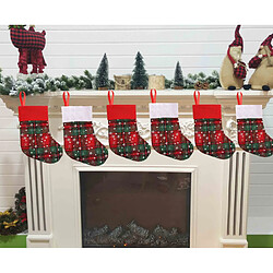 Avis C206 2PCS Chaussettes de Noël Sac cadeau Décorations de Noël Snowflake Petits chaussettes de Noël Cadeaux Cadeaux Candy Chaussettes Ornements