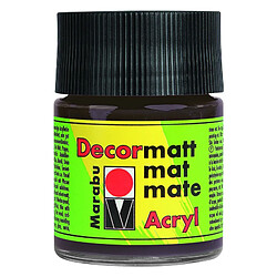 Marabu Peinture acrylique 'Decormatt', marron foncé, 50 ml, ()